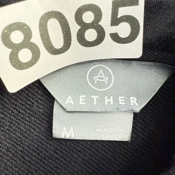 Aether Journey Pullover Womens M Black Hoodie Quiet Luxury $158 - Picture 9 of 9